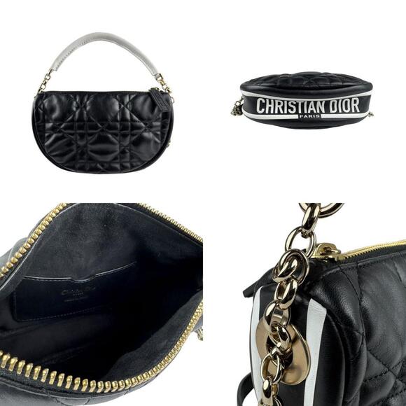 CHRISTIAN DIOR Black Leather Shoulder Bag - Picture 3 of 5